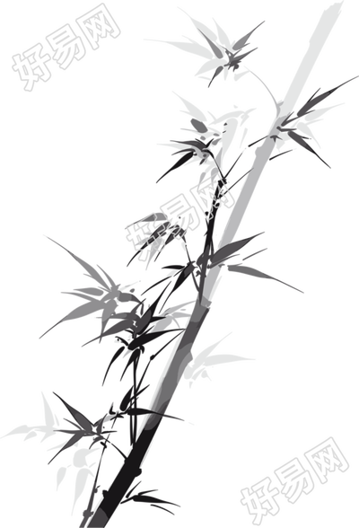 水墨竹子高清创意设计插画