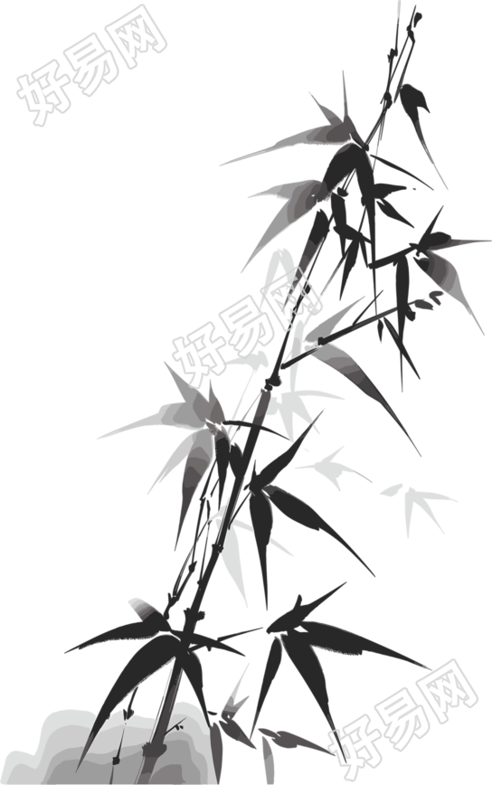 水墨竹子商业设计元素
