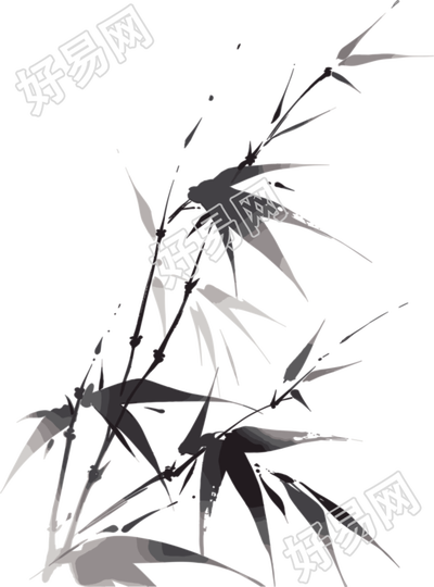 水墨竹子插画设计灵感素材