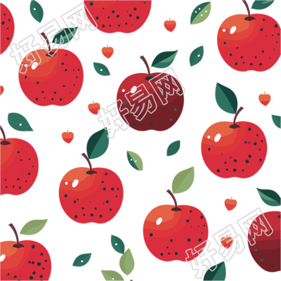 苹果装饰图案插画