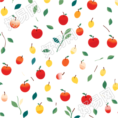 苹果装饰图案简洁插画
