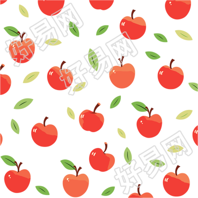 苹果装饰可商用图案插画