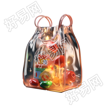 3D圣诞糖果透明包装素材