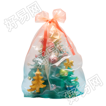 3D圣诞树透明包装元素