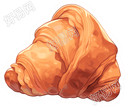 牛角包可爱卡通风格素材
