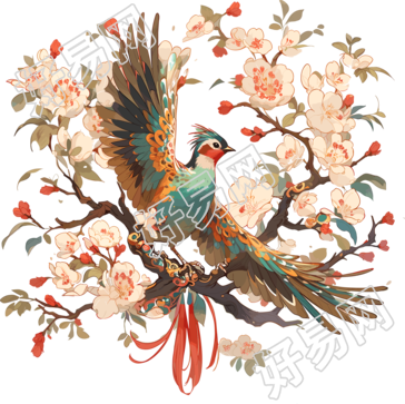 中国画花鸟高清商业设计素材
