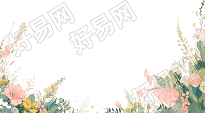 植物花边手绘素材