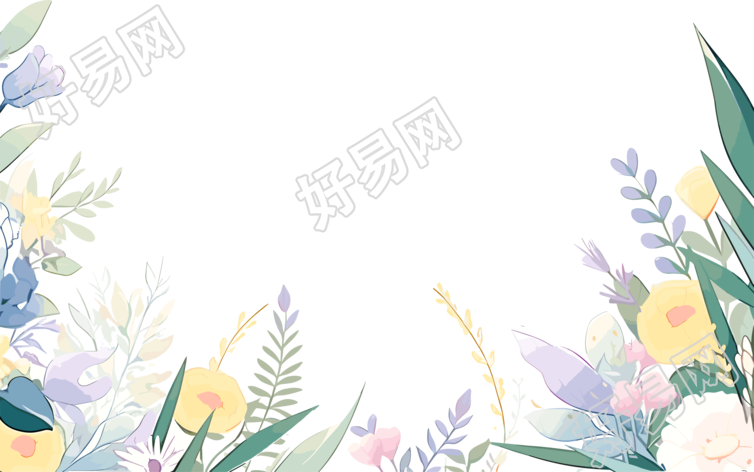 植物花边可商用素材