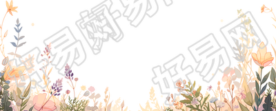 植物花边插画