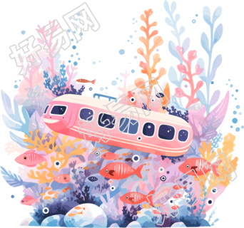潜水艇珊瑚插图