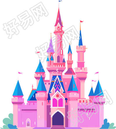 卡通城堡透明背景插图