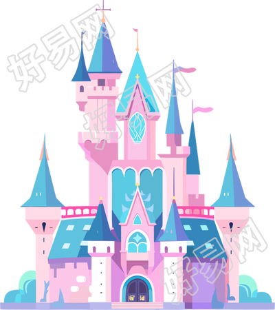 卡通城堡商业设计元素