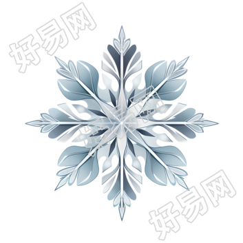 雪花插画设计素材