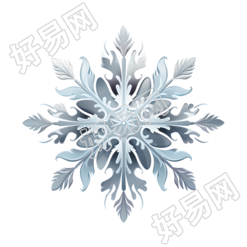雪花柔和灰色调插画设计