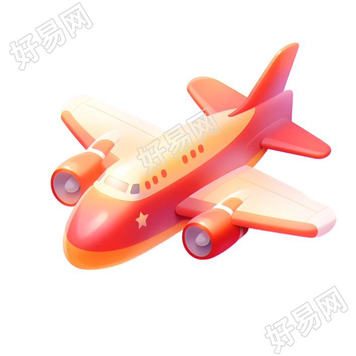 3D飞机可爱卡通风格素材