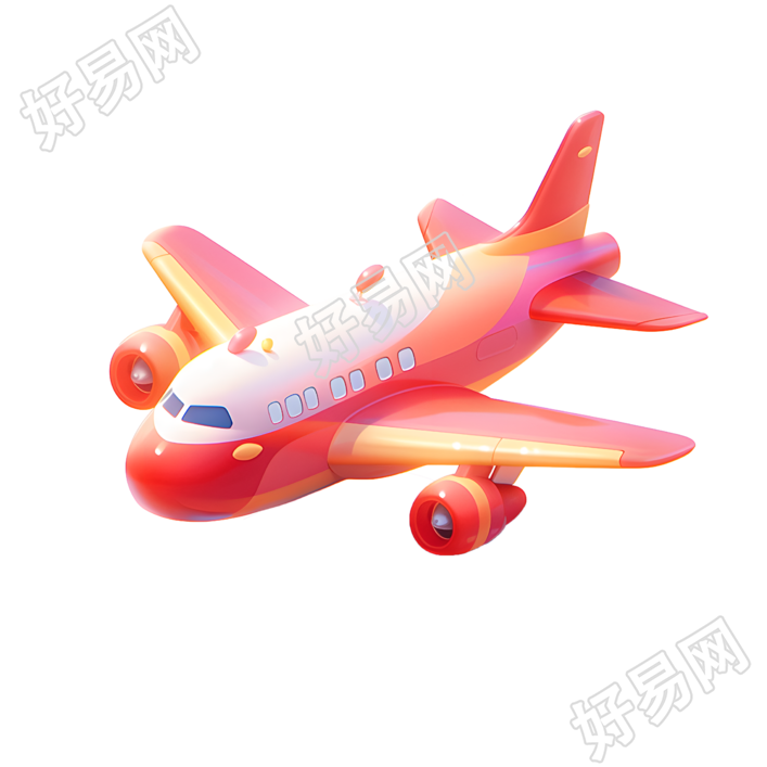 3D飞机透明背景素材