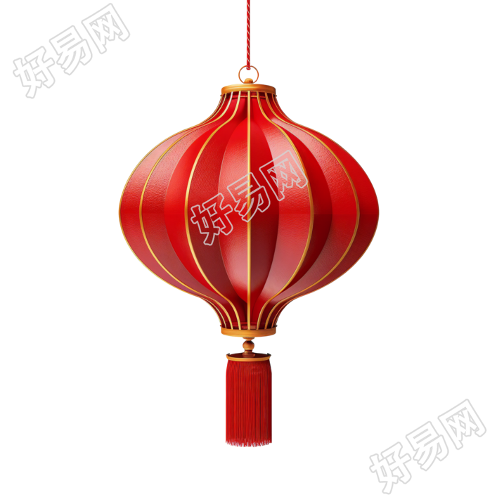 3D红灯笼商业使用插画