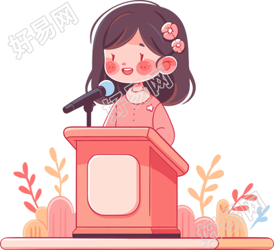可爱小女孩演讲幼儿教育素材