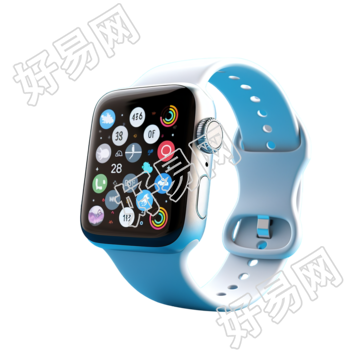 3D智能手表卡通插图