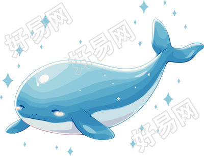 鲸鱼可爱梦幻素材