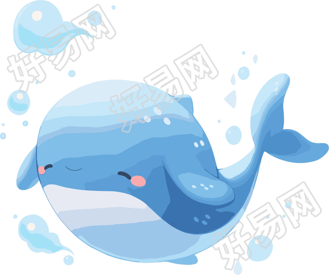 鲸鱼透明背景插画