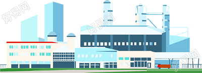 工业园区建筑元素插画