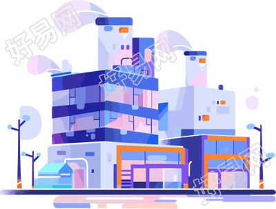 工业园区可商用创意插画