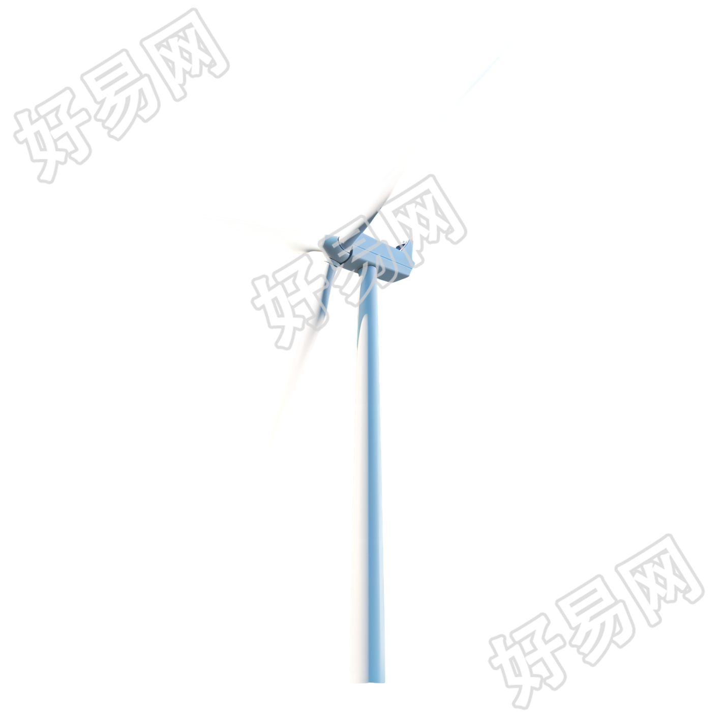 3D新能源风力发电简约设计元素