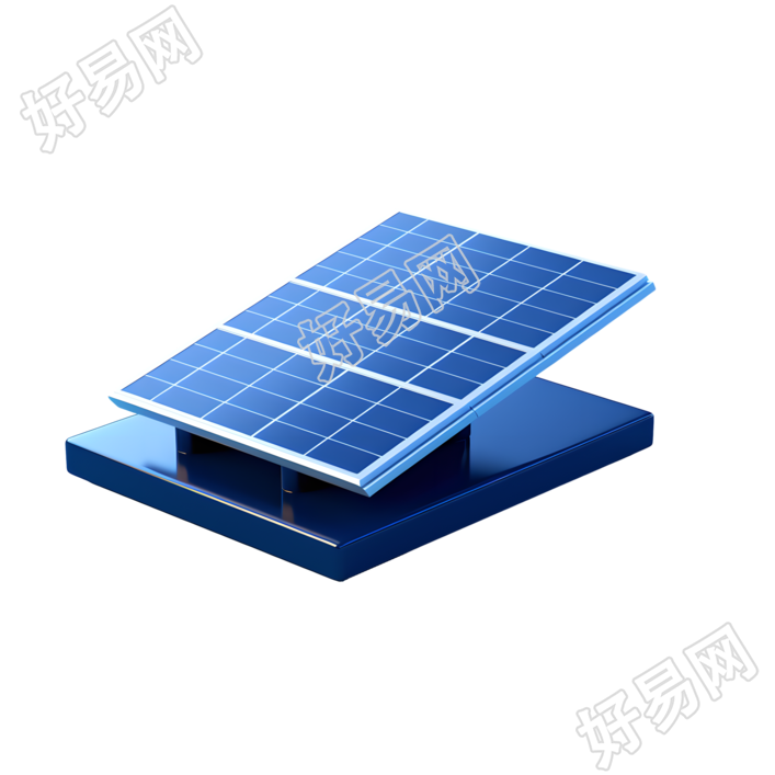 3D新能源太阳板可商用素材