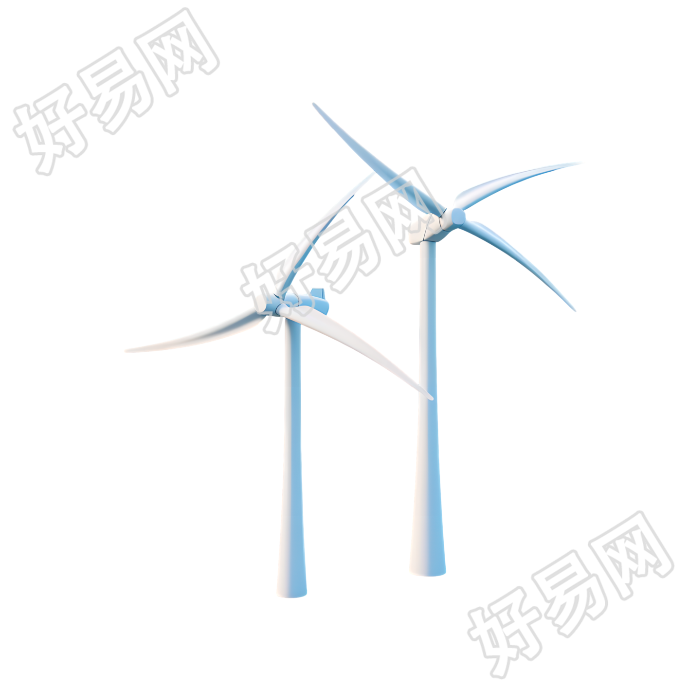 3D新能源风力发电素材