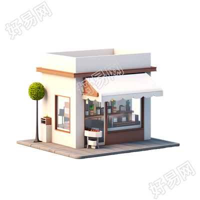 3D购物小店创意设计素材