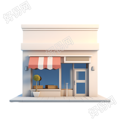 3D购物小店可商用插图