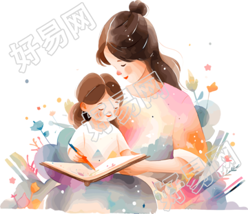 亲子阅读PNG图形素材