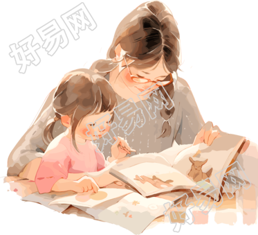 亲子阅读插画设计