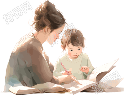 亲子阅读高清质量素材