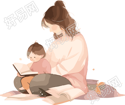 亲子阅读明亮商业设计元素
