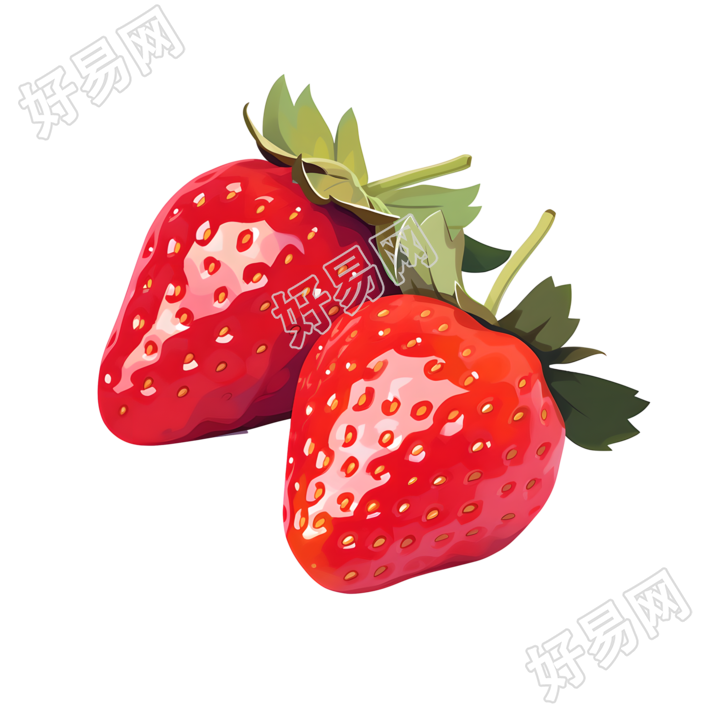 草莓插画素材