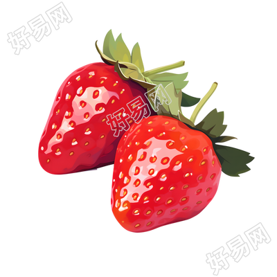 草莓插画素材