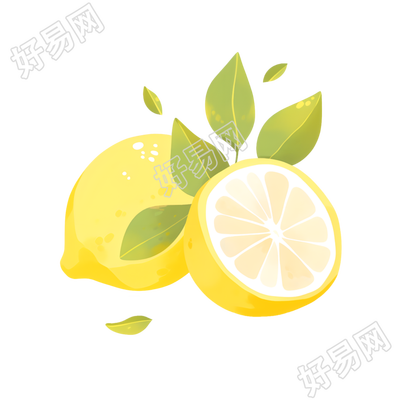 柠檬2D图形插画素材