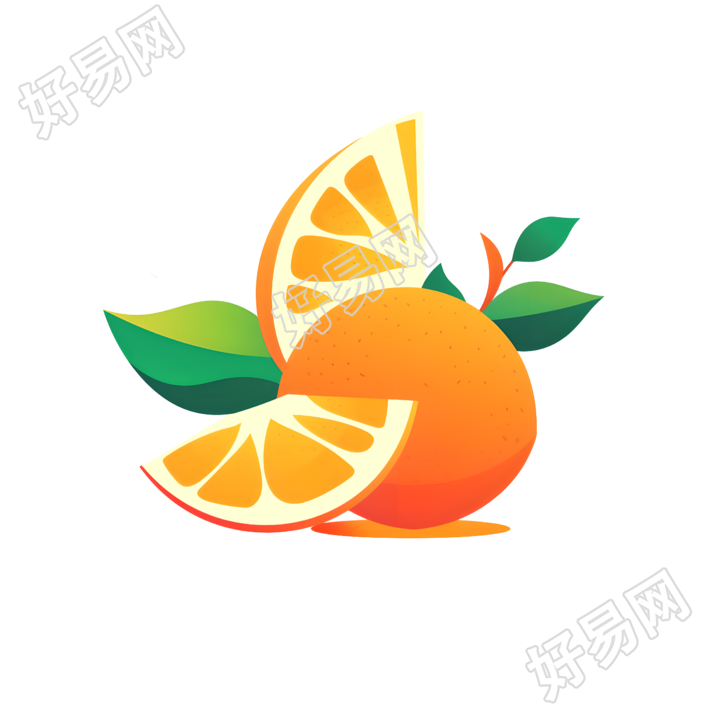 橙子明亮商业插图