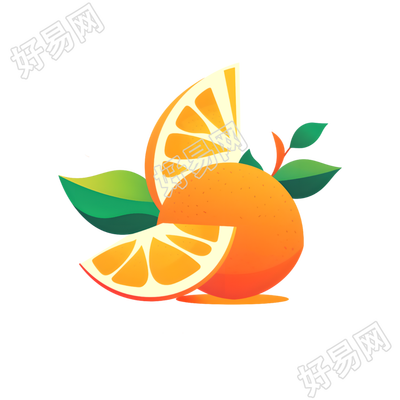 橙子明亮商业插图