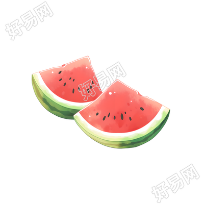 西瓜2D图形插图