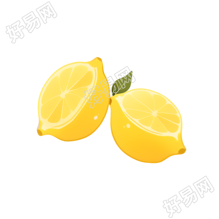 柠檬2D图形插画