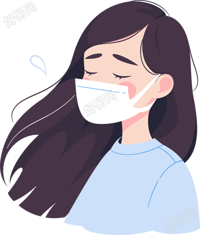 生病女孩创意设计元素