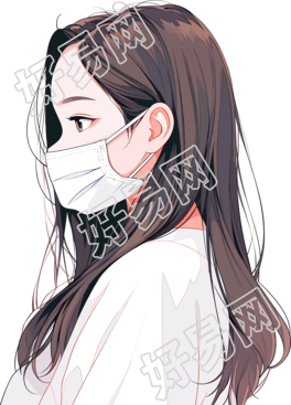 生病女孩创意设计元素