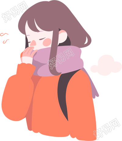 生病女孩创意设计插图