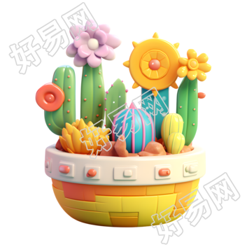 仙人掌盆栽插图