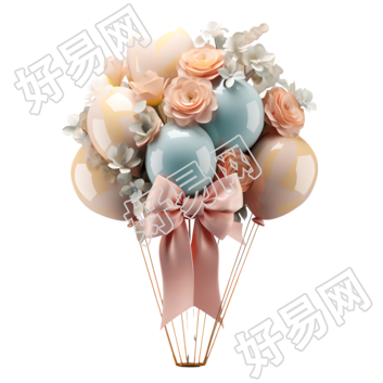 3D气球情人节图形素材