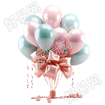 3D气球PNG图形素材