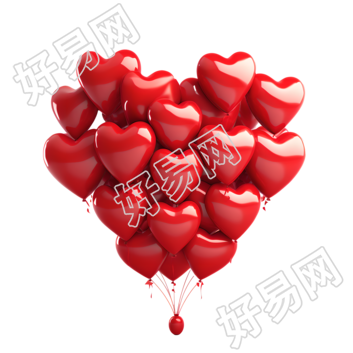 3D心形气球可商用素材